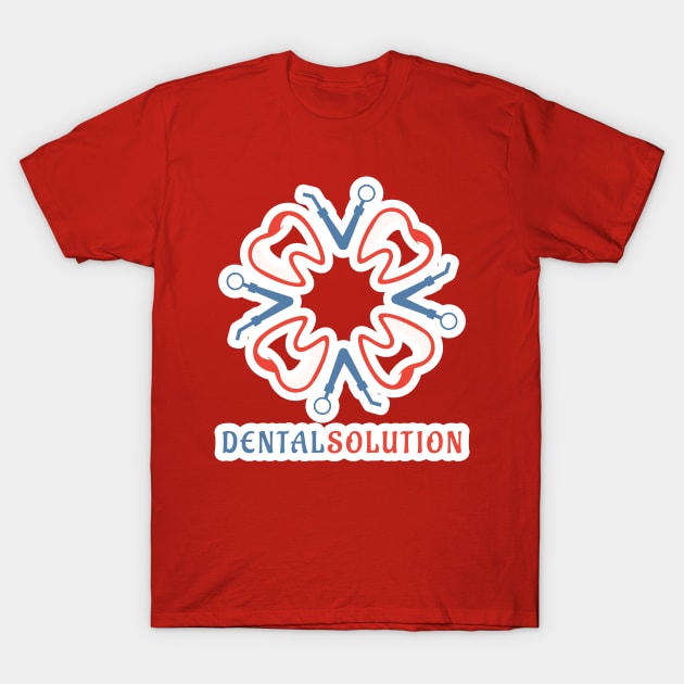 Tooth Flower circle pattern for Dental logo design. Dental care logo design. Dentist stomatology medical doctor Logotype concept icon. T-Shirt by AlviStudio